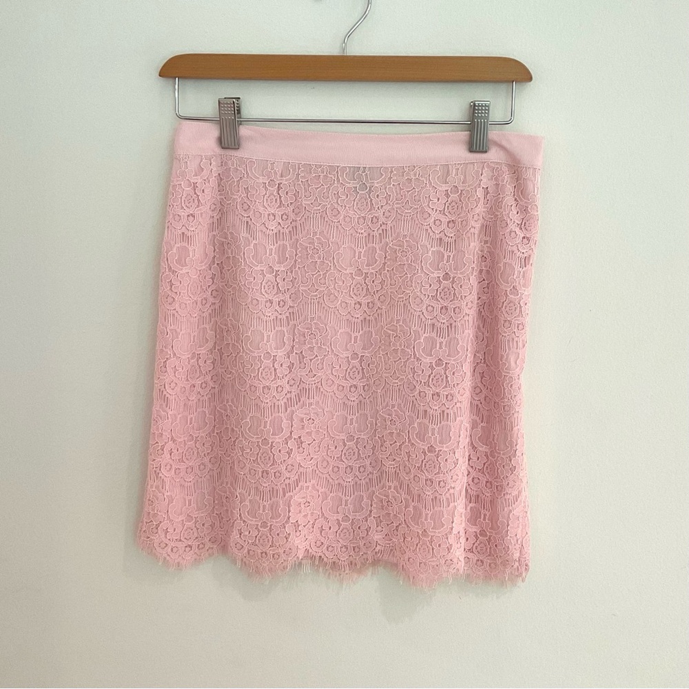Forever 21 Light Pink Lace Pencil Skirt